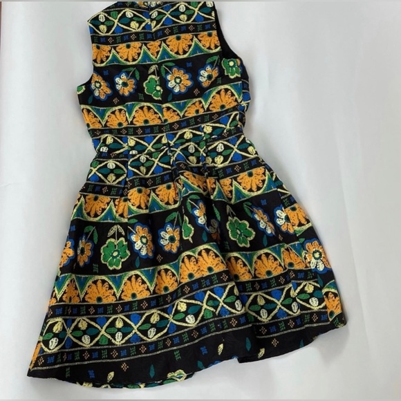 Black Multicolor Floral Print Sleeveless Mini Dress - Picture 2 of 5